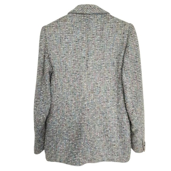 Emanuel Ungaro Paris Glitter Tweed Multicolor Blazer 8 Classic Retro Preppy - Picture 2 of 8